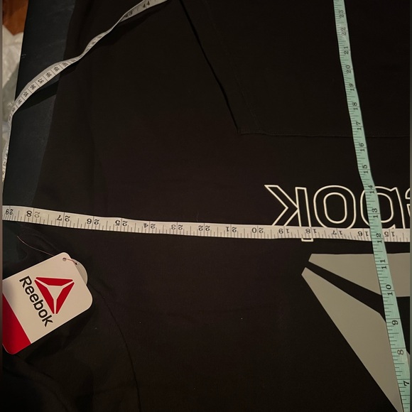 Reebok Classic Delta CVC Fleece Black Pullover Hoodie - Picture 10 of 12